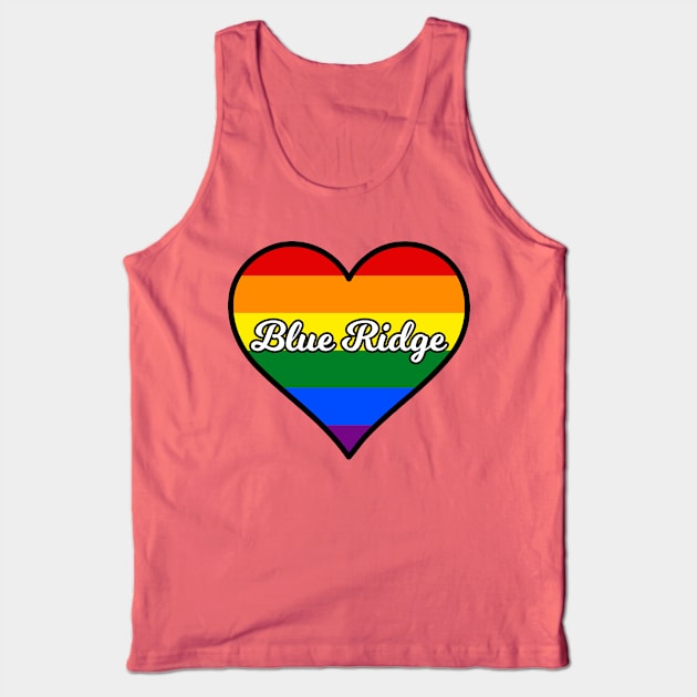 Blue Ridge Georgia Gay Pride Heart Tank Top by fearcity